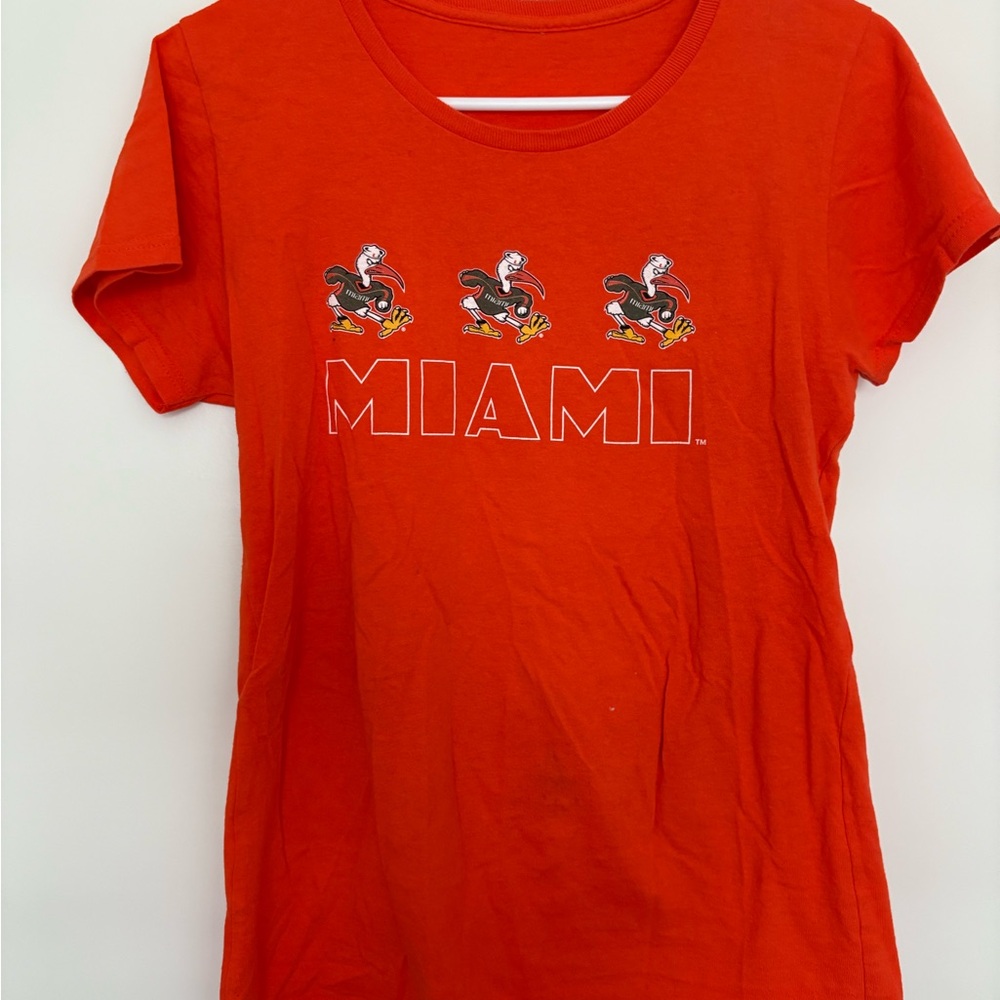University of Miami hurricanes Graphic T-Shirt in Orange